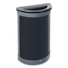 ENHANCE Series Waste Receptacle, 11.5 gal, Metal, Umbra Gray/Pearl Gray